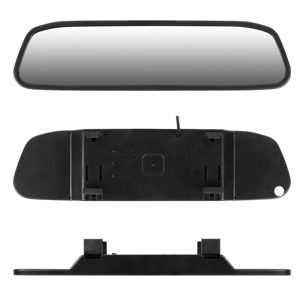 12V Car Player Interior Mirror Rear View Camera Parking Monitor 4.3 Inch Screen HD DVD Video Display PDC Parktronics Accessories