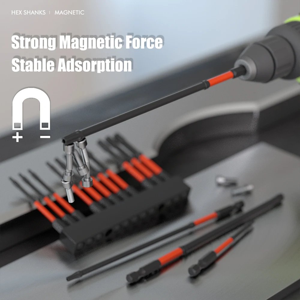 13pcs Impact Torx head Allen Wrench Drill Bit Set ，T7-T40 Hex-Shank S2 Steel Hex Screwdriver Bits Metric Magnetic