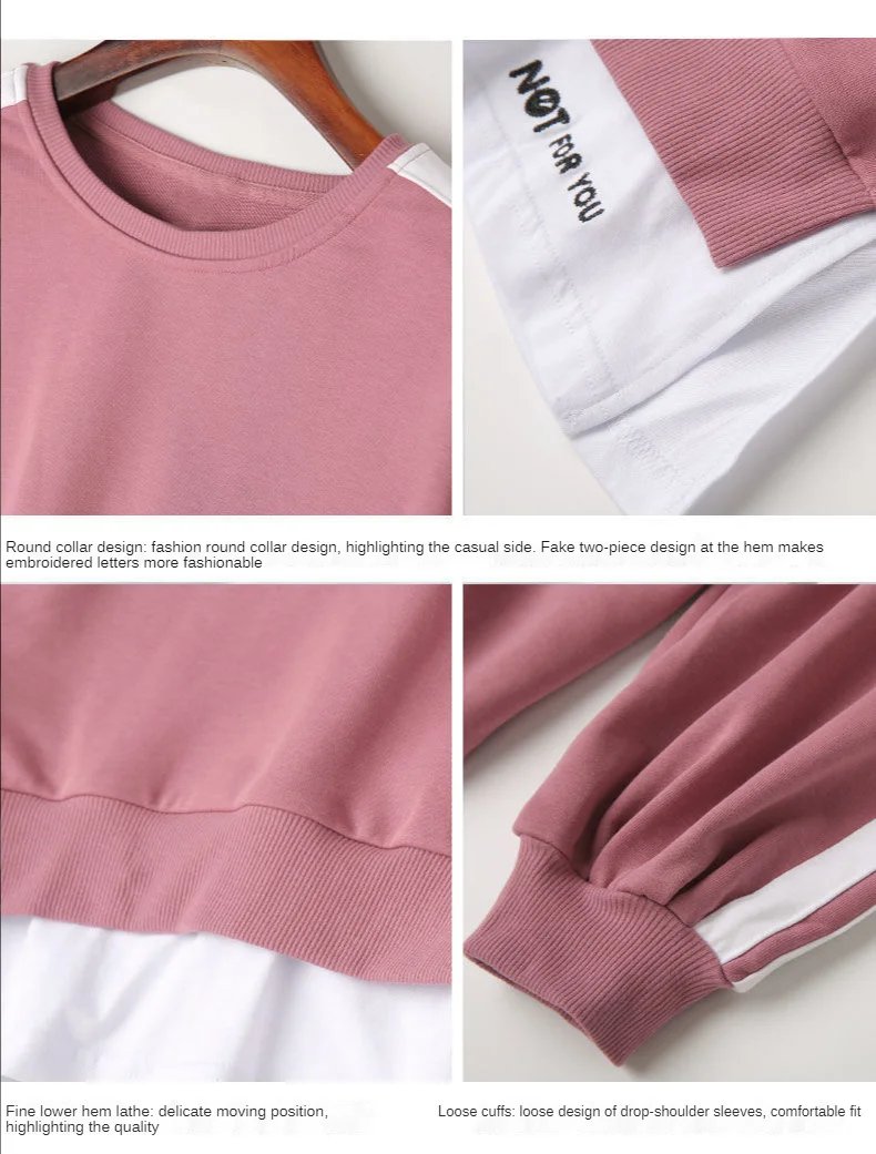 Women's Large Sweat Suit 2025 Spring Autumn New Plus Size Clothing Elegant Fashion Tops T-shirt Pants 2 Two Piece Sets For Women