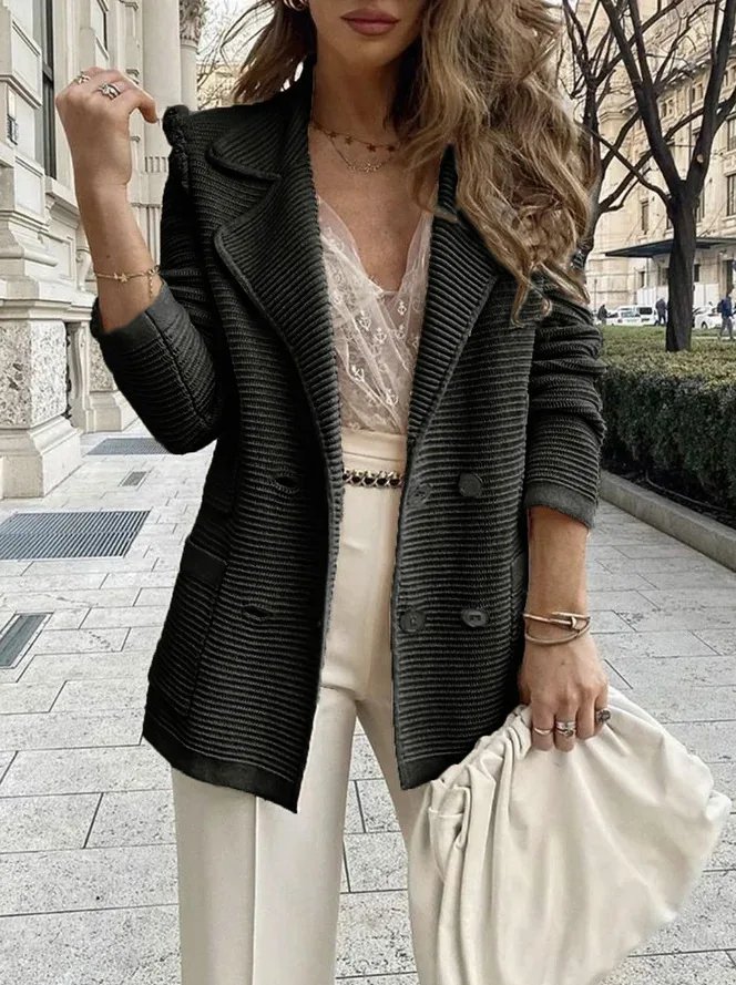 New women's casual coat texture long-sleeved jacket autumn and winter