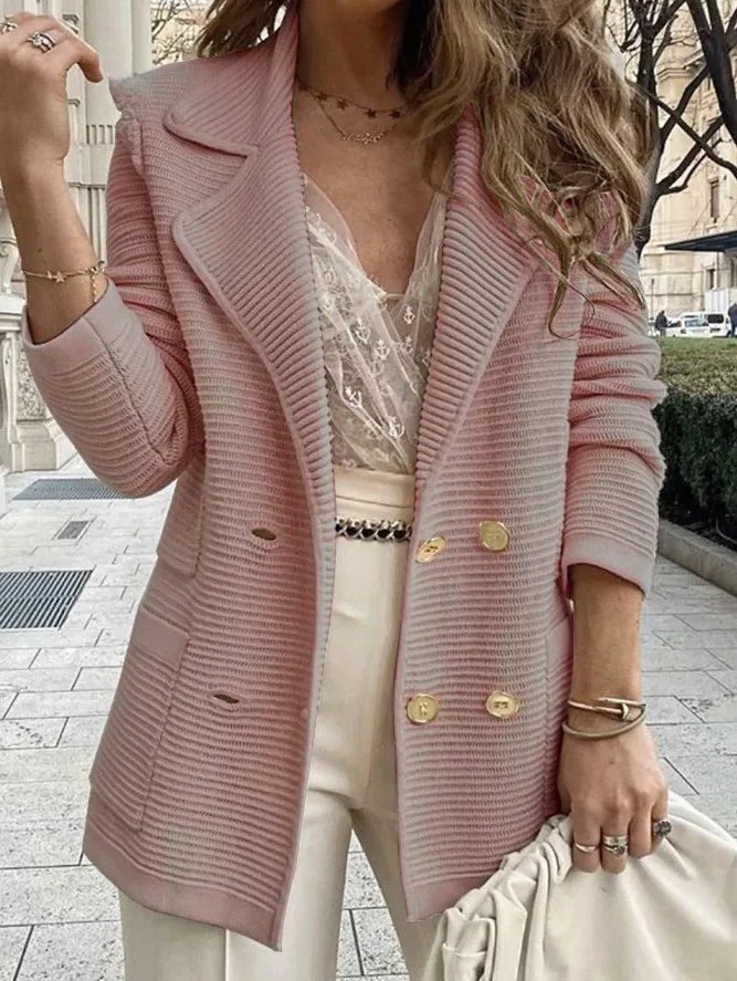 New women's casual coat texture long-sleeved jacket autumn and winter