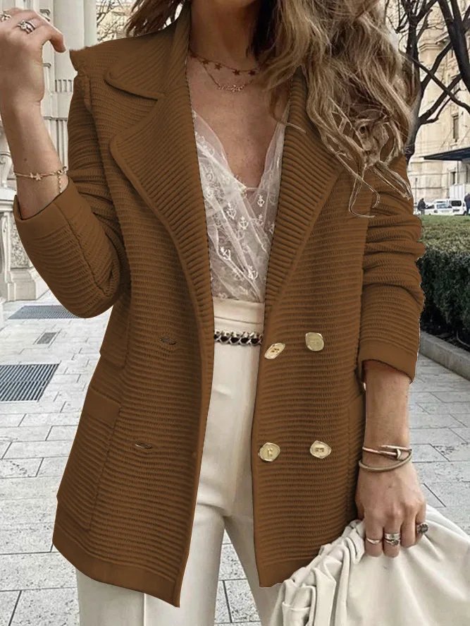 New women's casual coat texture long-sleeved jacket autumn and winter