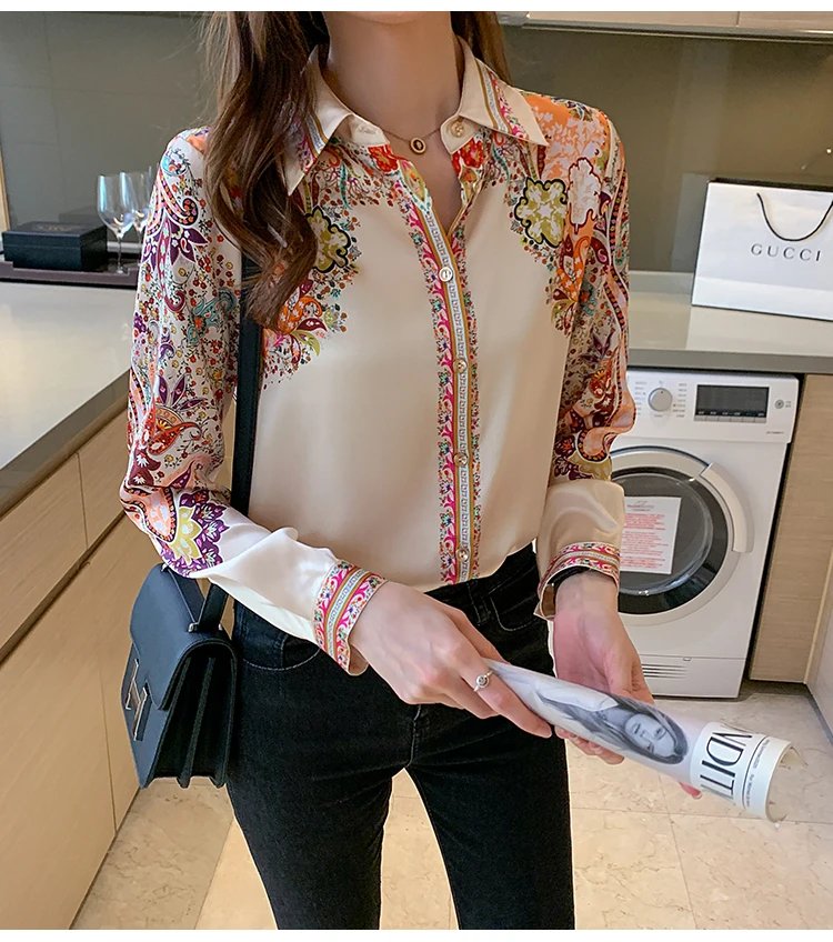 2025 Spring ladies shirts New elegant Women Blouses Long Sleeve Button-Down Tops blusa mujer
