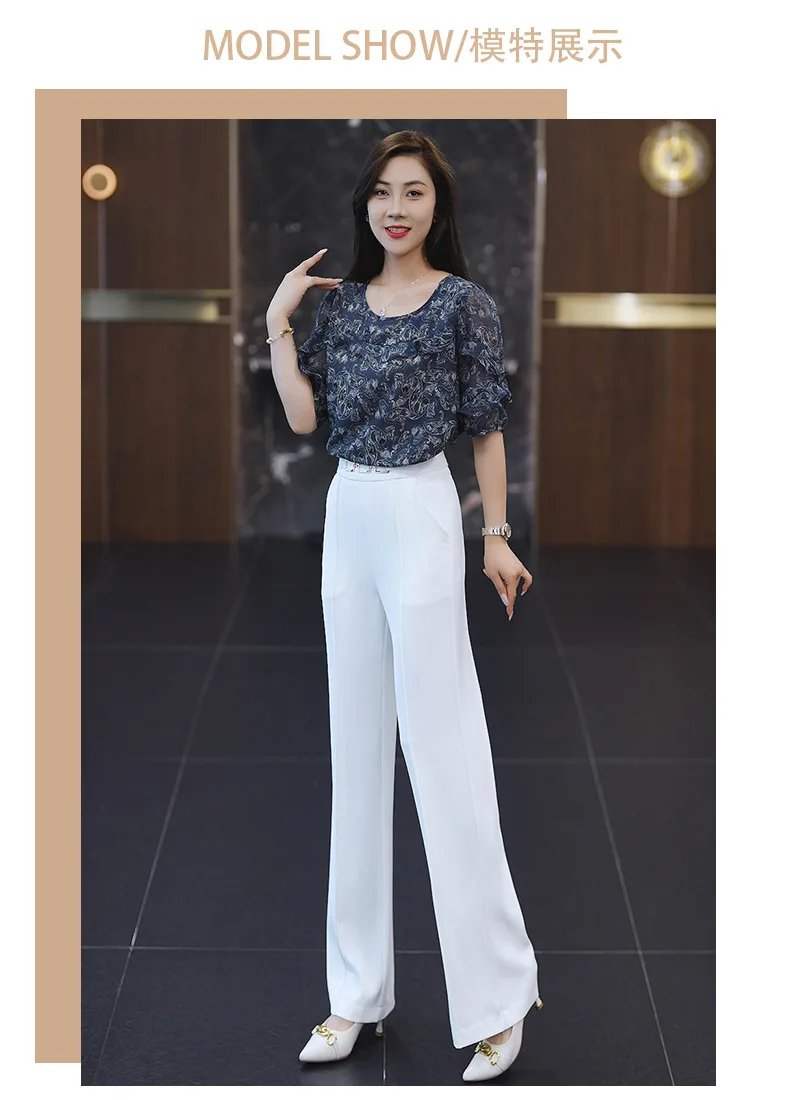 Fashion Brand Women's Half-sleeved Pullover Chiffon Shirt, 2025 Summer New Loose Simple Versatile Thin Round Neck Shirts