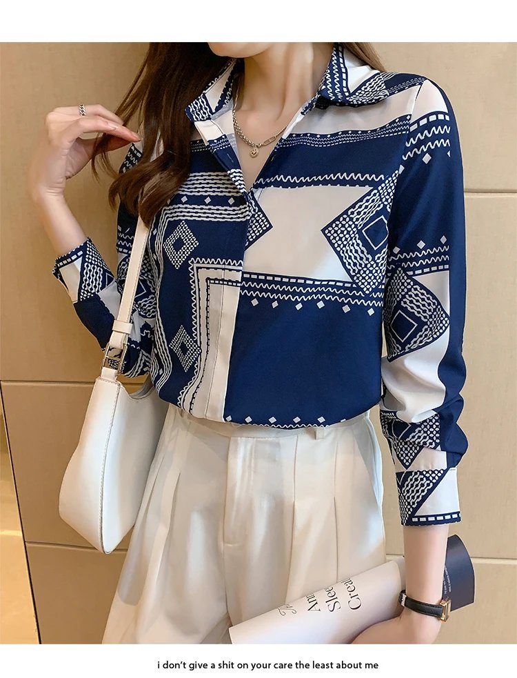 Fashion ladies shirts New elegant Women Blouses Long Sleeve Button-Down Tops blusa mujer