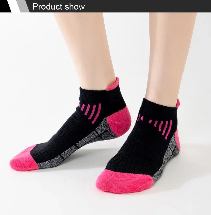 3/6Pairs Organic Cotton Women Socks Ankle Breathable Run Sports Sock Black Pink Casual Athletic Summer Thin Men Short Sokke