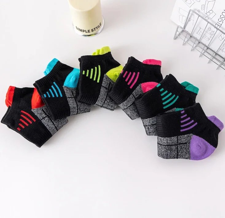 3/6Pairs Organic Cotton Women Socks Ankle Breathable Run Sports Sock Black Pink Casual Athletic Summer Thin Men Short Sokke