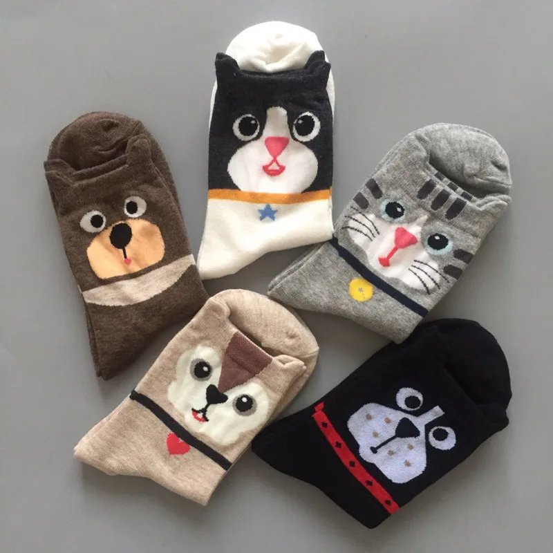 5 Pairs Fashion Colorful Kawaii Cute Cartoon Cotton Women Socks 5 Pairs Fashion Colorful Kawaii Cute Cartoon Cotton Women Socks