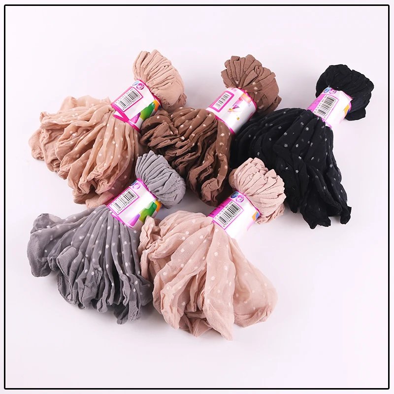 Black Dot Transparent Socks Ultra-thin Elastic Women Crystal Silk Socks Nylon Fashion Ladies Summer Short Ankle Socks