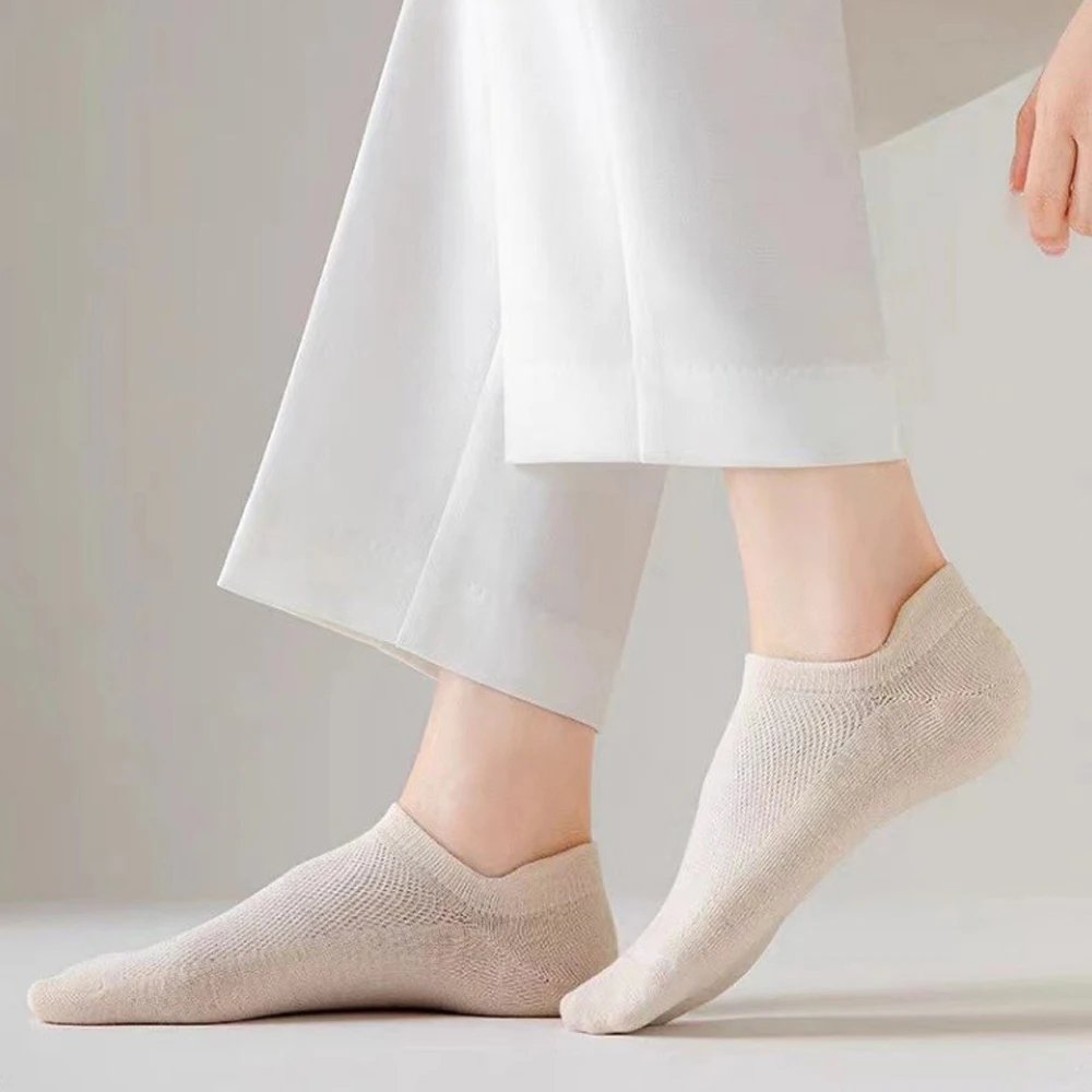 10 Pairs Y2K Kawaii Mesh Ankle Socks For Women Candy Color Harajuku Lolita Funny Socks Breathable Non-Slip Short Socks Set