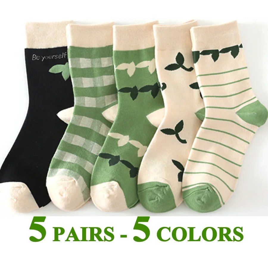 3 Pairs/Lot Cute Socks Women Black White Butterfly Colorful Long Cotton Casual Funny Cartoon Middle Tube Sock Girls Gift