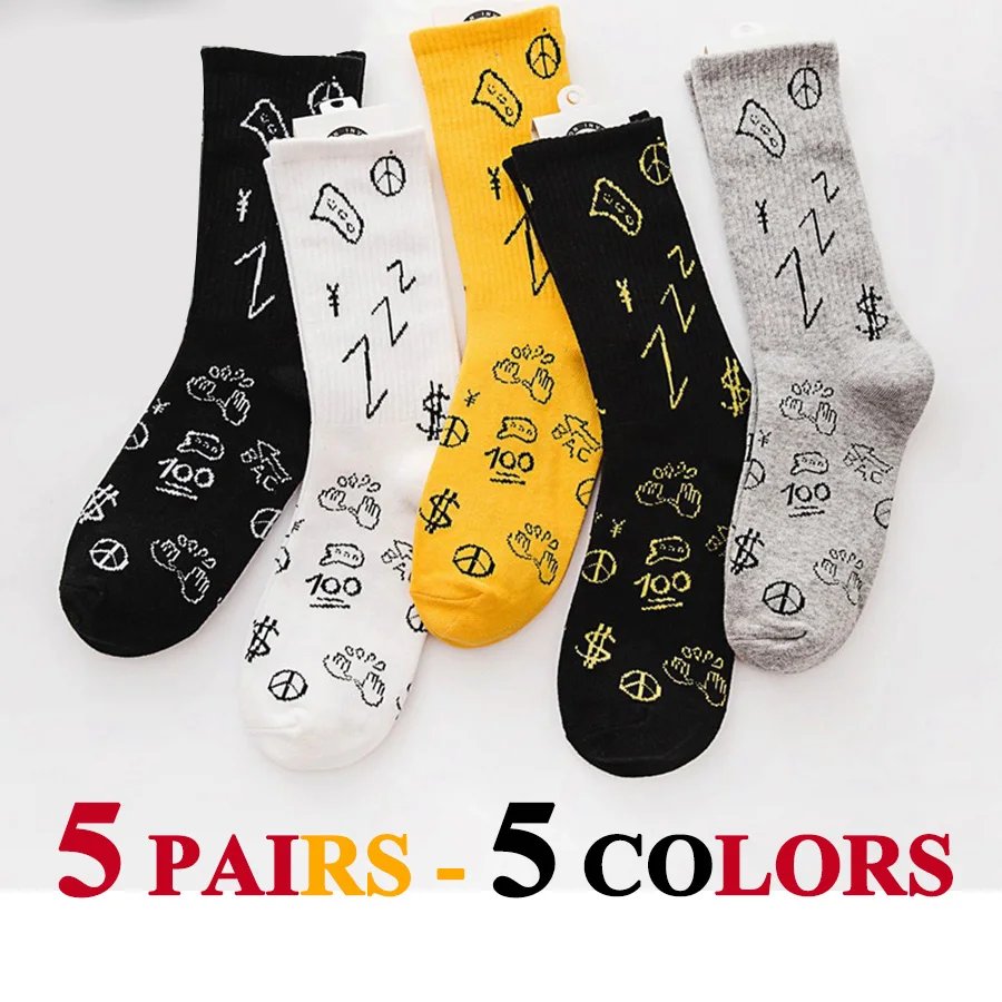 3 Pairs/Lot Cute Socks Women Black White Butterfly Colorful Long Cotton Casual Funny Cartoon Middle Tube Sock Girls Gift