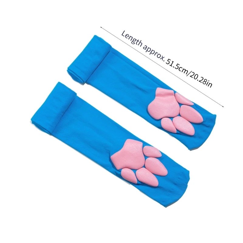 Pink Cat Paw Thigh High Stocking Cosplay 3D Paw Pad Socks Kitten Paw Pad Over The Knee Stockings for Women Girls Gifts Pink Cat Paw Thigh High Stocking Cosplay 3D Paw Pad Socks Kitten Paw Pad Over The Knee Stockings for Women Girls Gifts
