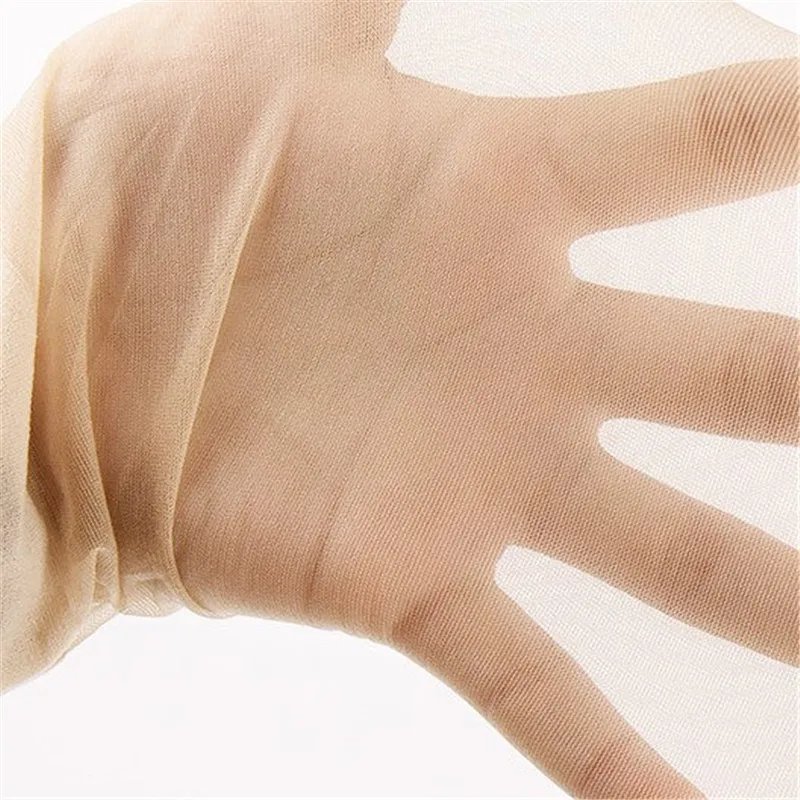 Smooth Silk Footless Stockings Summer Sun Protection Ultra-thin Sheer Tights Women See Through Fingerless Socks For Heels