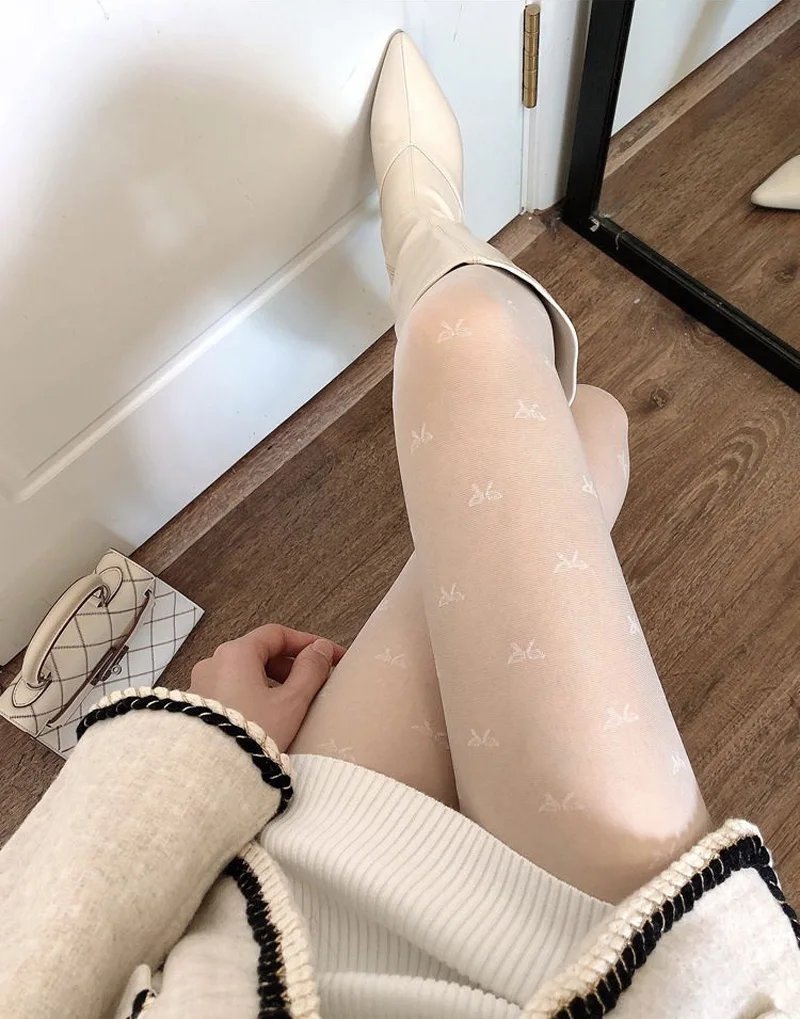 Sexy Women Pantyhose Tights Seamless Sexy Lace Mesh Fishnet Pantyhose Summer Nylon Polka Dot Print Tight Stocking Female Hosiery