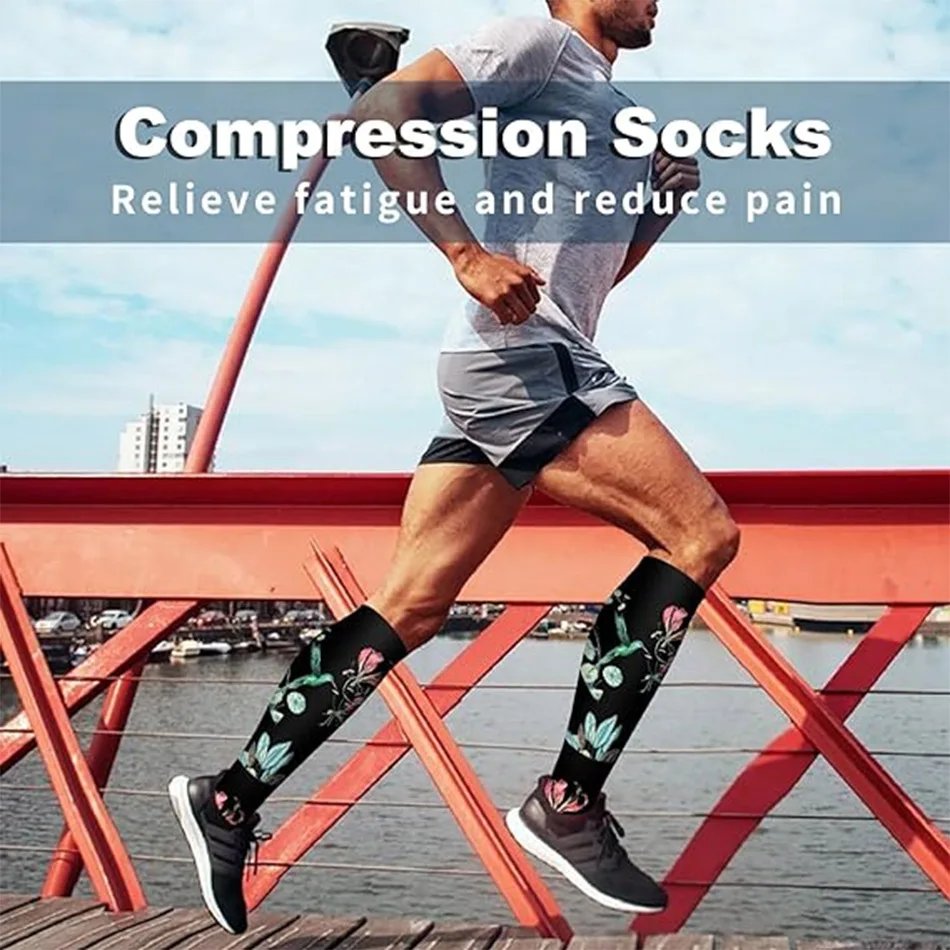 3 pairs of women's compression socks men's outdoor sports socks pregnant women's varicose vein socks