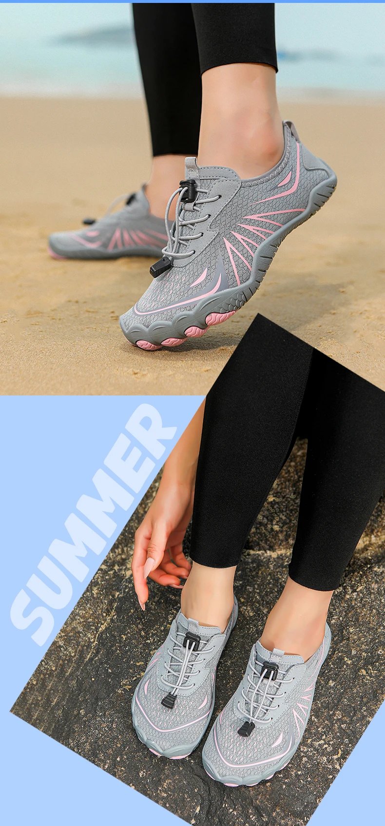 2025 new quick-drying non-slip water shoes for men and women couples, can be used for outdoor beach and indoor fitness