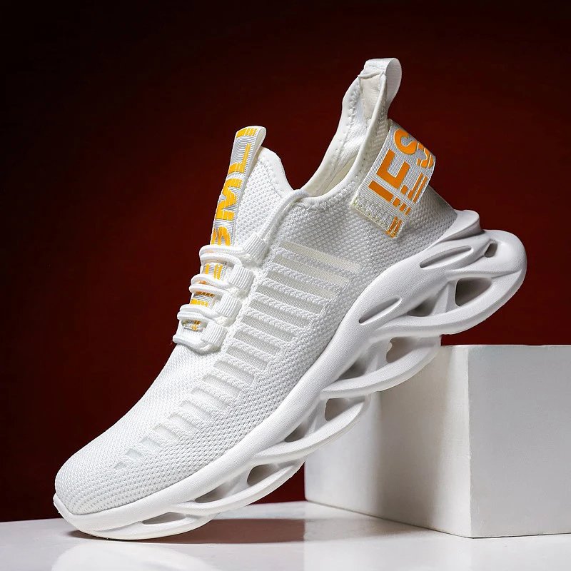 Men Shoes Comfortable Unisex Sneakers Breathable Couple Running Shoes Women Tenis Sports Shoe Size 36-46 White Walking Sneakers