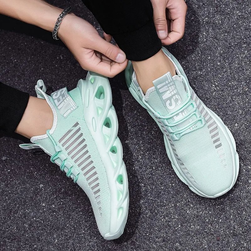 Men Shoes Comfortable Unisex Sneakers Breathable Couple Running Shoes Women Tenis Sports Shoe Size 36-46 White Walking Sneakers
