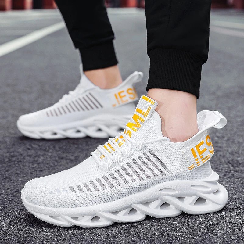 Men Shoes Comfortable Unisex Sneakers Breathable Couple Running Shoes Women Tenis Sports Shoe Size 36-46 White Walking Sneakers