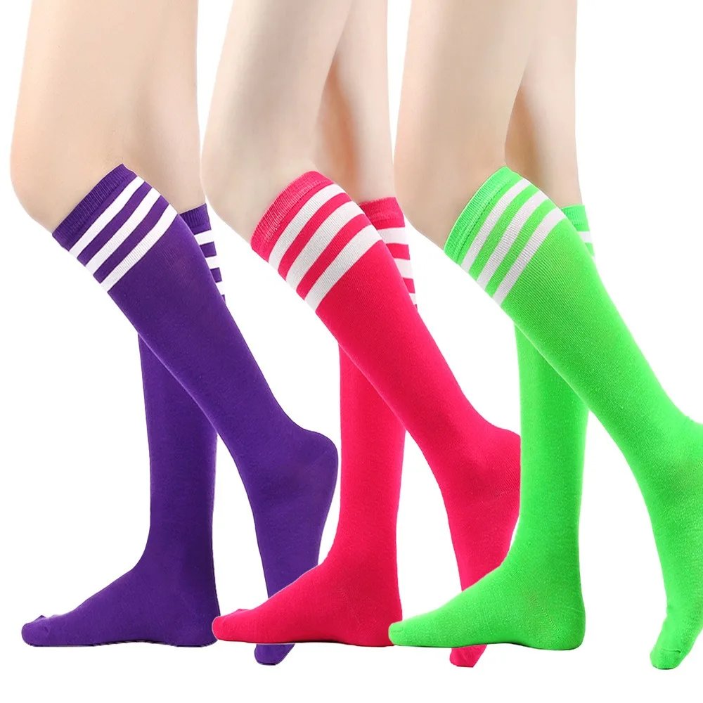 Black White Striped Long Socks Women Sexy Over Knee Thigh High Socks Over The Knee Stockings Ladies Girls Warm Long Tube Socks