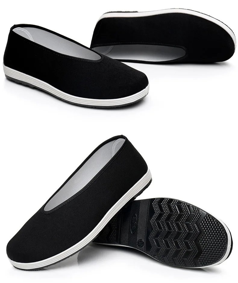 Men's Traditional Chinese Kung Fu Cotton Cloth Shoes Tai-chi Martial Art Training Sneakers Breathable Wearable Sport Footwear