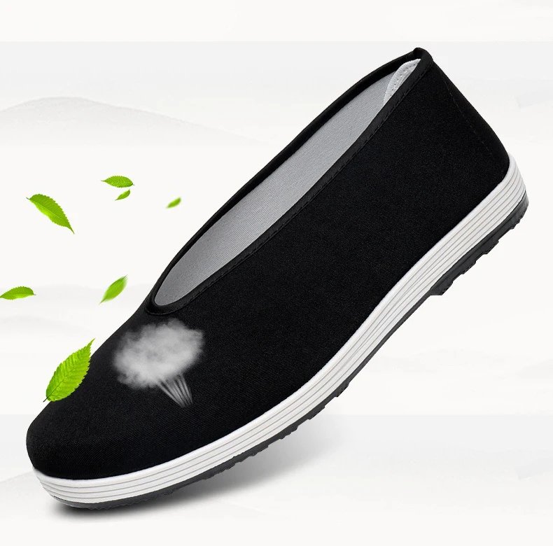 Men's Traditional Chinese Kung Fu Cotton Cloth Shoes Tai-chi Martial Art Training Sneakers Breathable Wearable Sport Footwear
