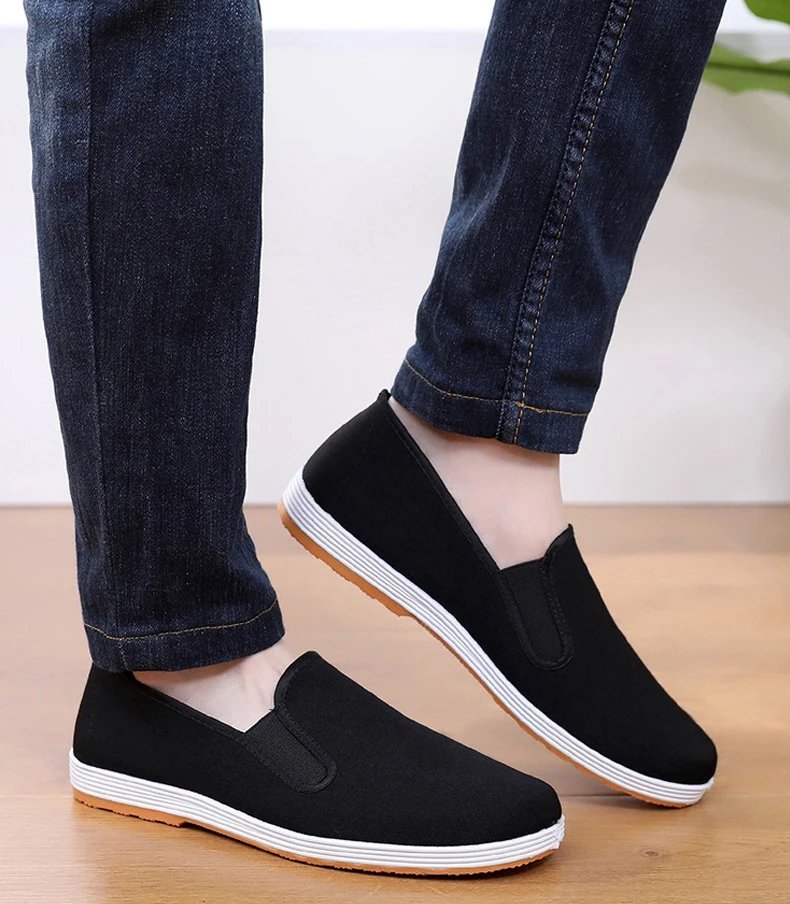 Men's Traditional Chinese Kung Fu Cotton Cloth Shoes Tai-chi Martial Art Training Sneakers Breathable Wearable Sport Footwear