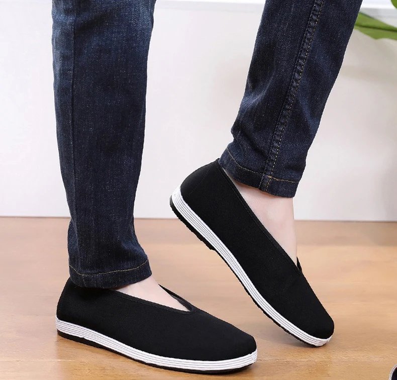 Men's Traditional Chinese Kung Fu Cotton Cloth Shoes Tai-chi Martial Art Training Sneakers Breathable Wearable Sport Footwear