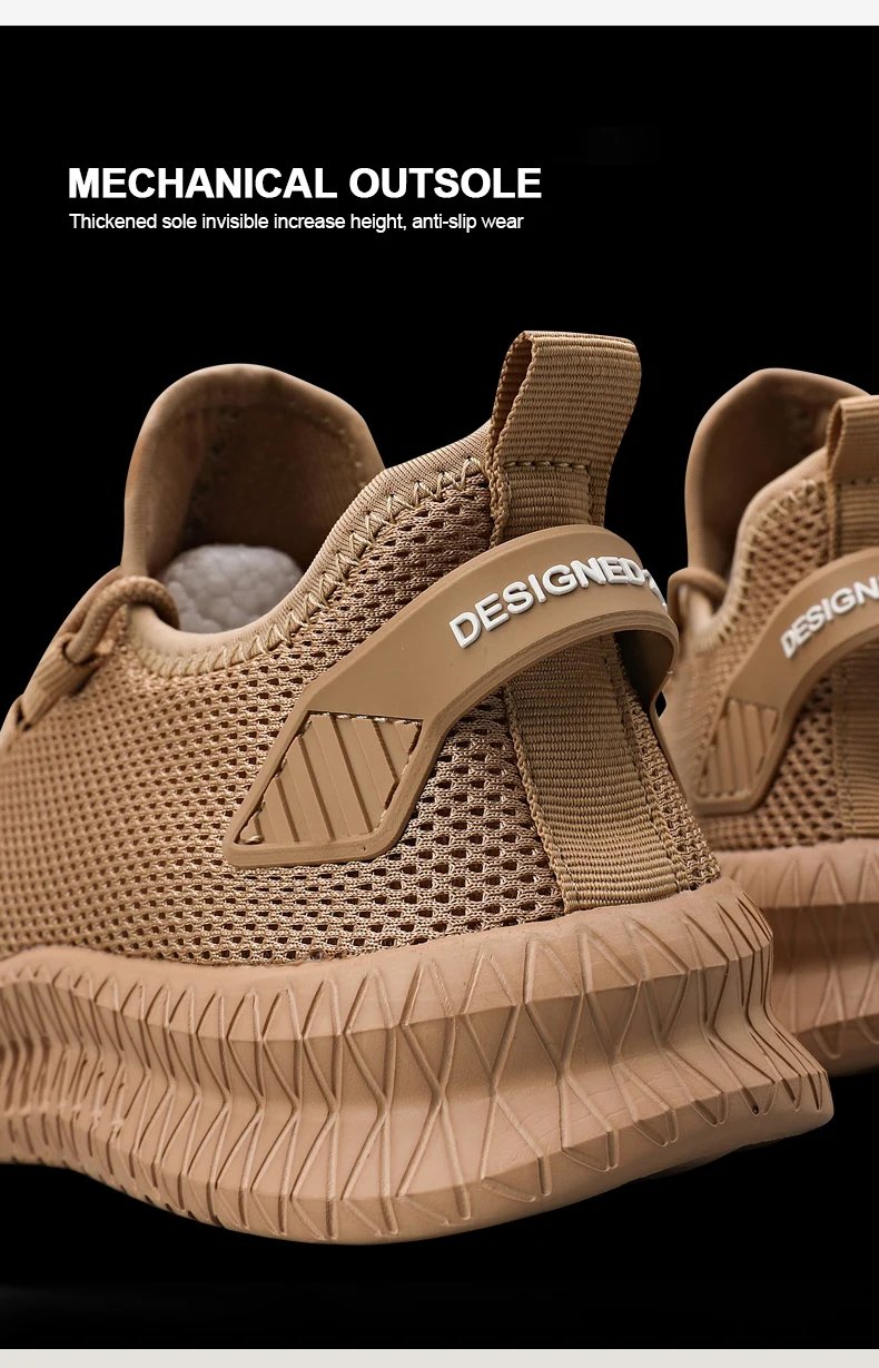 Men's Non-Slip Casual Sneakers Breathable Outdoor Jogging Training Hiking Sports Running Outdoor Women Weave Knit Lace Up Shoes