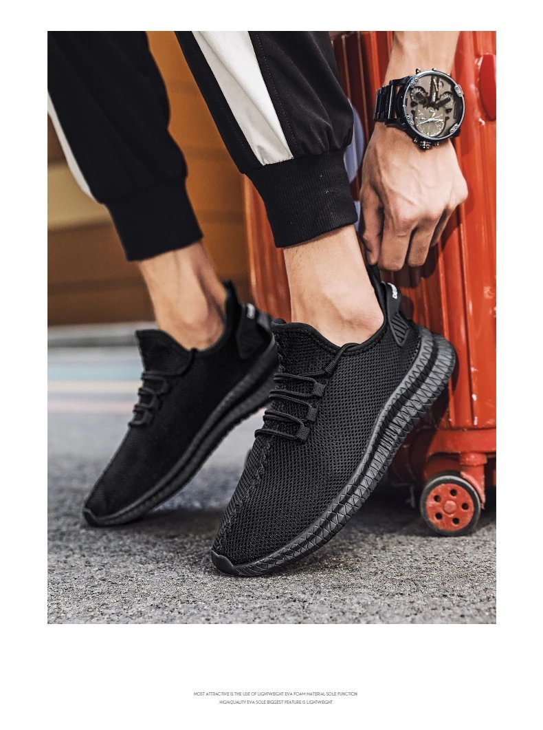 Men's Non-Slip Casual Sneakers Breathable Outdoor Jogging Training Hiking Sports Running Outdoor Women Weave Knit Lace Up Shoes