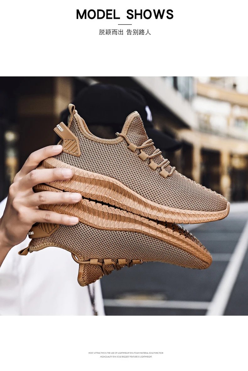 Men's Non-Slip Casual Sneakers Breathable Outdoor Jogging Training Hiking Sports Running Outdoor Women Weave Knit Lace Up Shoes