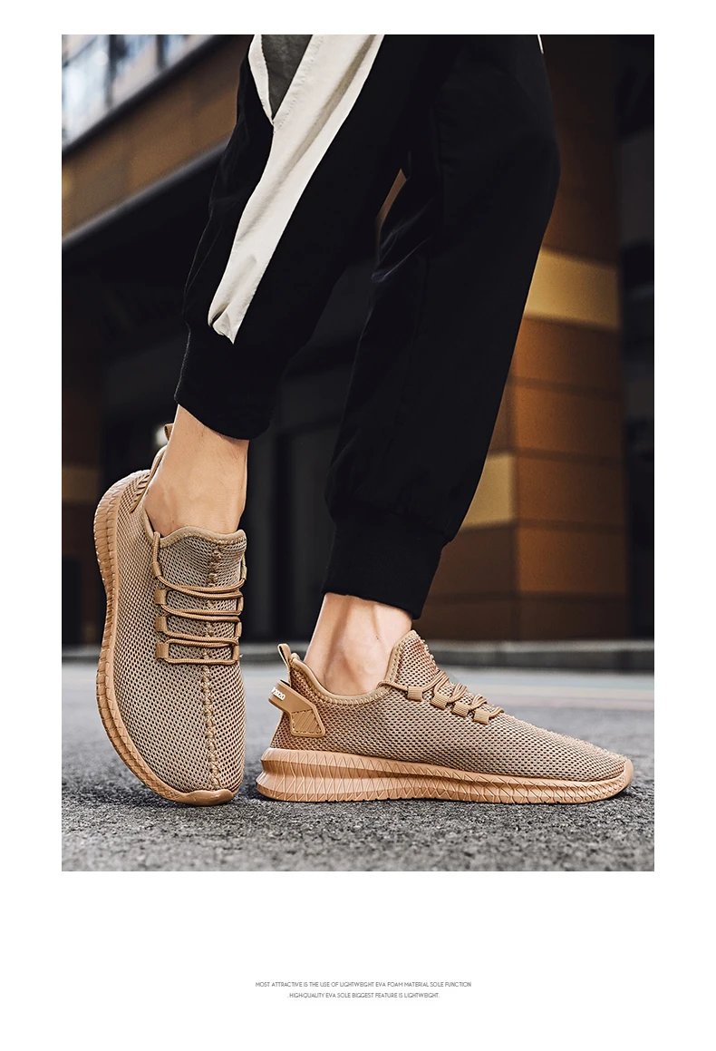 Men's Non-Slip Casual Sneakers Breathable Outdoor Jogging Training Hiking Sports Running Outdoor Women Weave Knit Lace Up Shoes