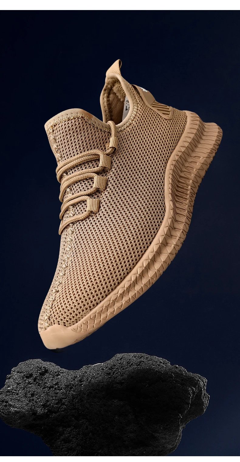 Men's Non-Slip Casual Sneakers Breathable Outdoor Jogging Training Hiking Sports Running Outdoor Women Weave Knit Lace Up Shoes