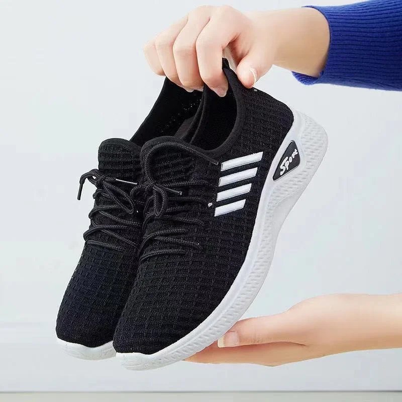 Women's Casual Sneakers Summer Comfortable Breathable Platform Shoes Fashion Women Versatile Lace-up Shoe кроссовки женские