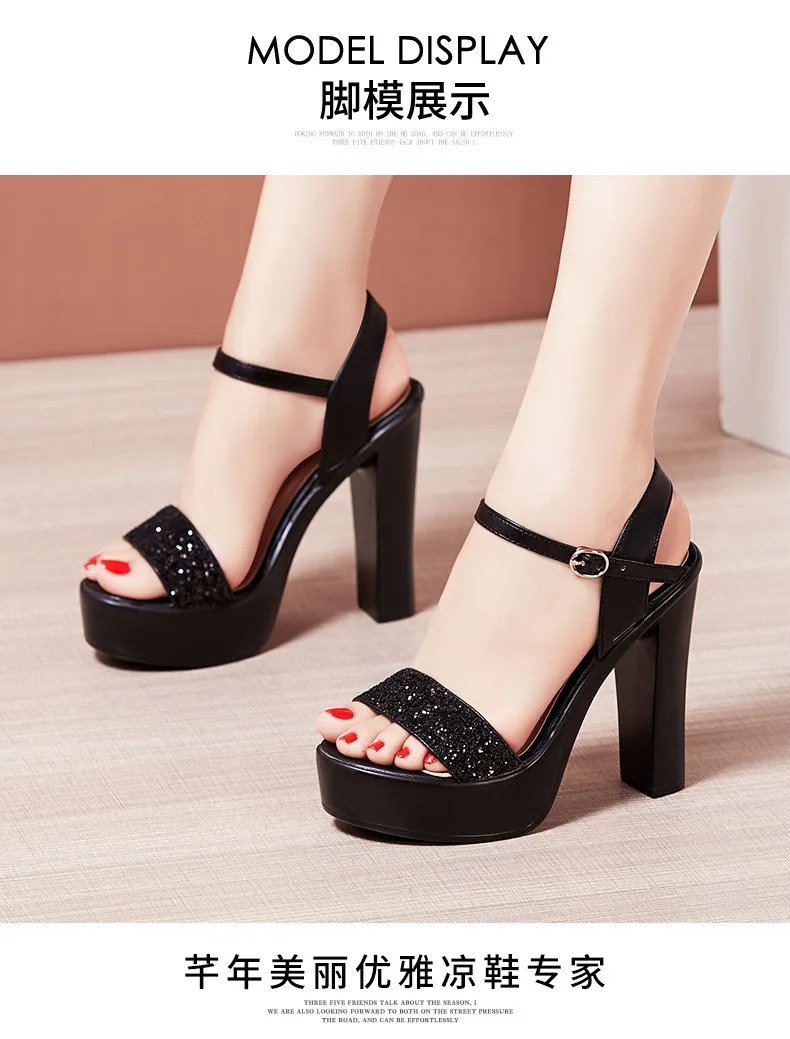 High quality sandals for women 8cm 10cm high heel 2025 summer size 32 33 42 43 platform open toe elegant shoe black gold silver