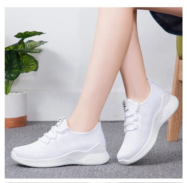 2023 Women's Casual Sneakers Summer Comfortable Breathable Platform Shoes Fashion Women Versatile Lace-up Shoe кроссовки женские