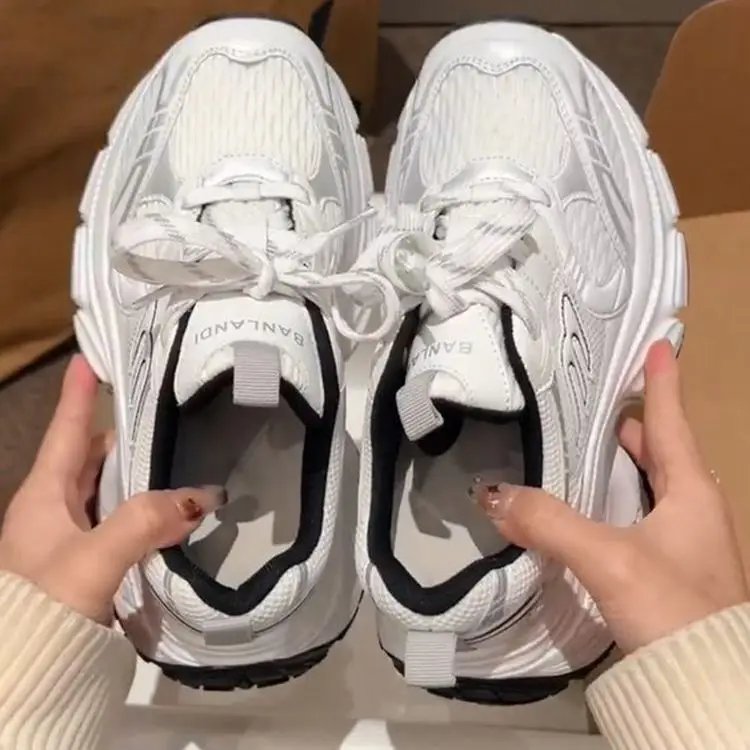 Versatile Daddy Shoes Women's 2025 New Thick-soled Heightening Super Soft Breathable Lightweight Casual Sports Shoes Women Shoes