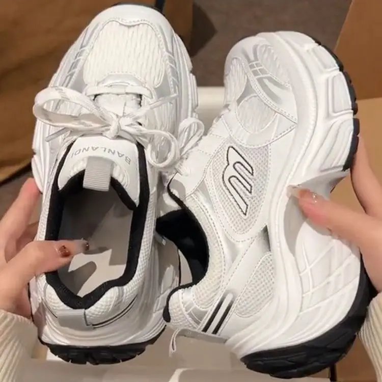 Versatile Daddy Shoes Women's 2025 New Thick-soled Heightening Super Soft Breathable Lightweight Casual Sports Shoes Women Shoes