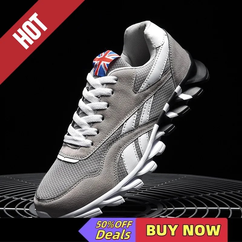 Brand Trend Size 46 47 48 Men's Wear-resistant Cushioning Thick-soled Fitness Sneakers Outdoor Breathable Running Shoes for Men
