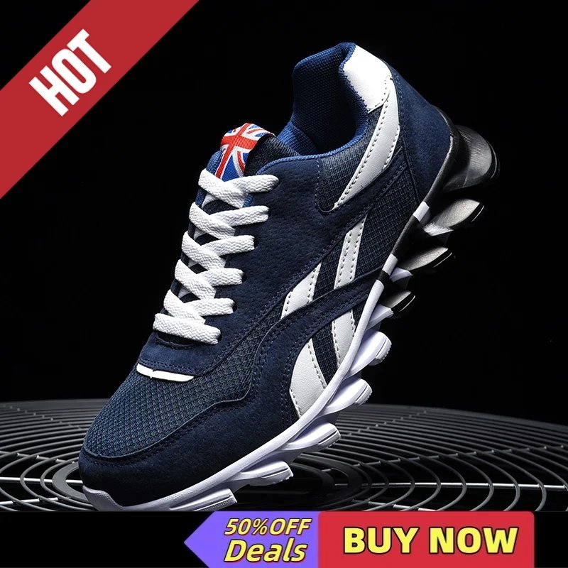 Brand Trend Size 46 47 48 Men's Wear-resistant Cushioning Thick-soled Fitness Sneakers Outdoor Breathable Running Shoes for Men