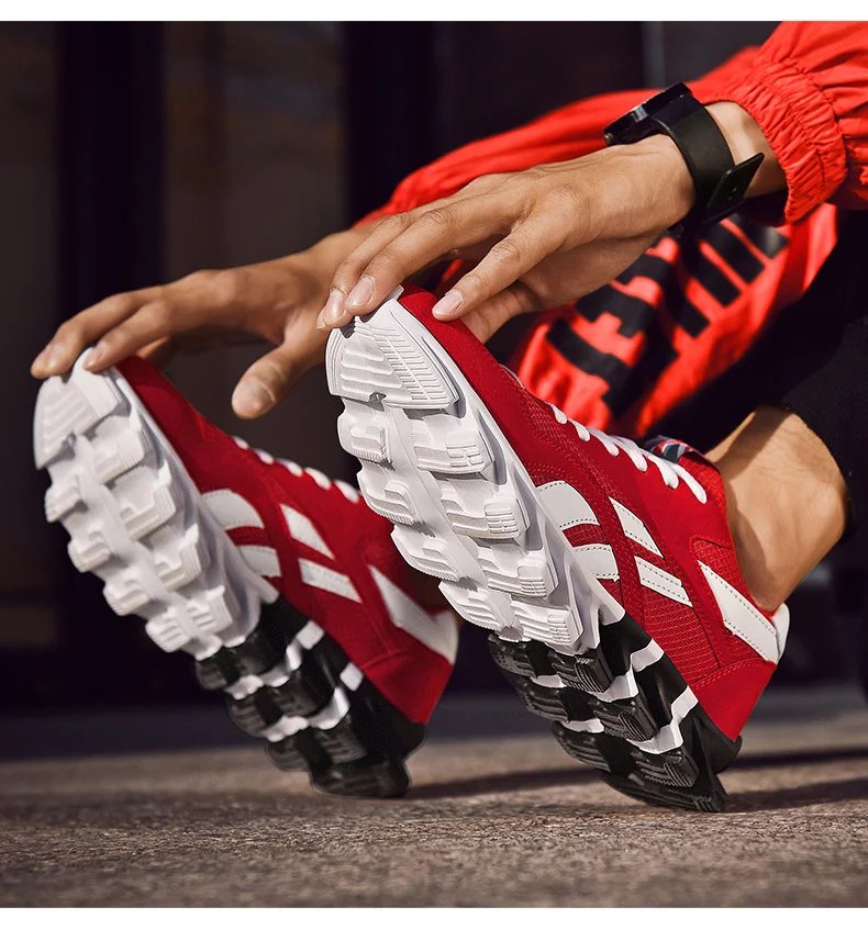 Brand Trend Size 46 47 48 Men's Wear-resistant Cushioning Thick-soled Fitness Sneakers Outdoor Breathable Running Shoes for Men