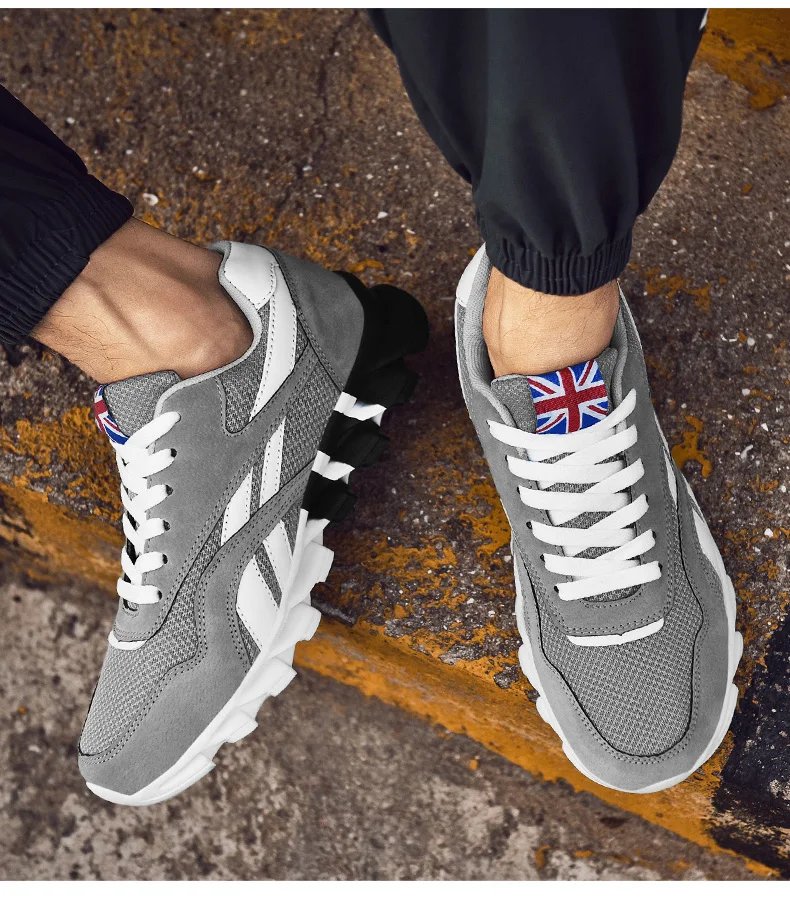 Brand Trend Size 46 47 48 Men's Wear-resistant Cushioning Thick-soled Fitness Sneakers Outdoor Breathable Running Shoes for Men