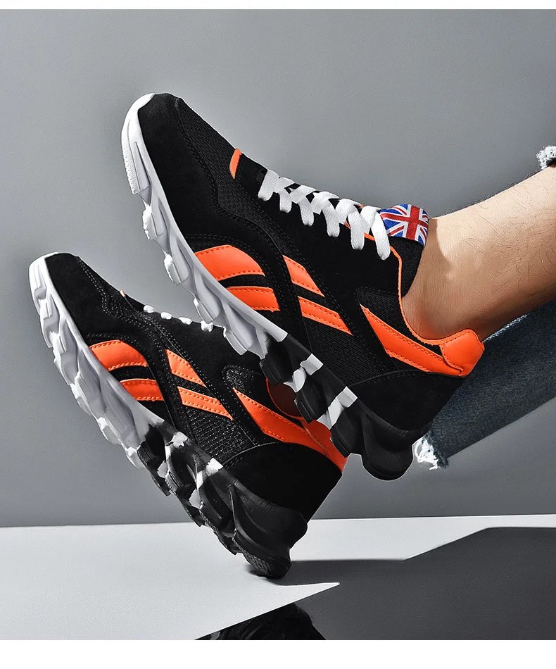 Brand Trend Size 46 47 48 Men's Wear-resistant Cushioning Thick-soled Fitness Sneakers Outdoor Breathable Running Shoes for Men