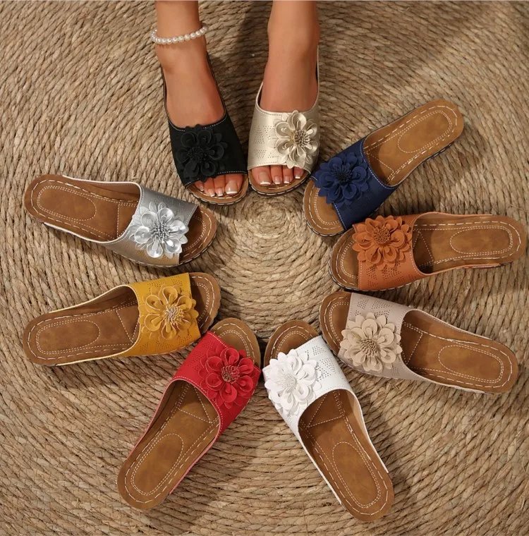 Shoes Women Sandals Summer Elegant Shoes Woman Slides Sandals Ladies Wedge Sandals For Women Casual Footwear Slipper Female