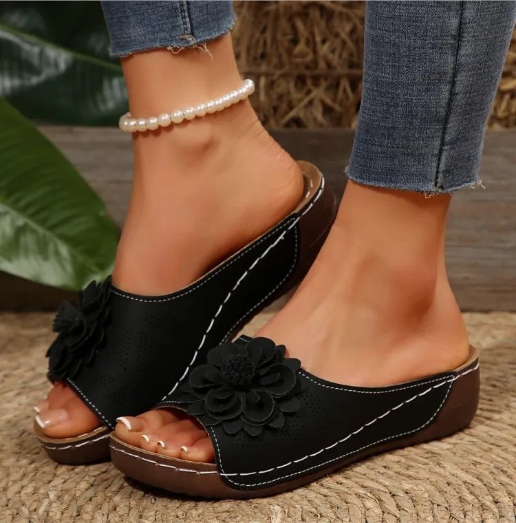 Shoes Women Sandals Summer Elegant Shoes Woman Slides Sandals Ladies Wedge Sandals For Women Casual Footwear Slipper Female
