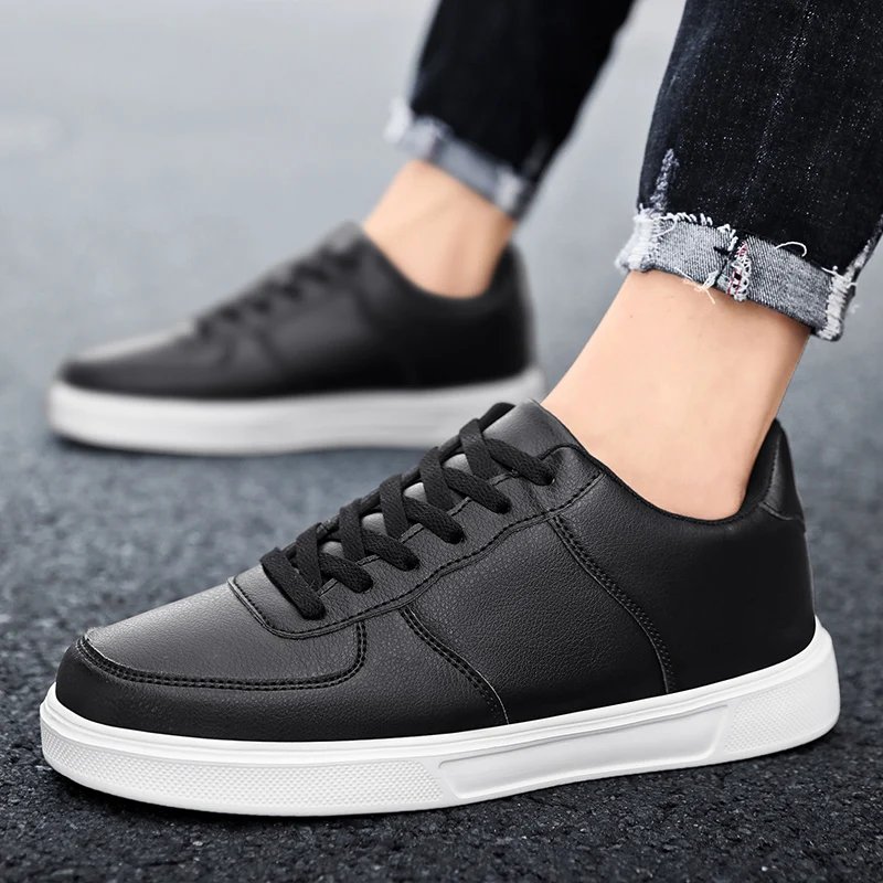 Classic White Sneakers for Men Women Comfort Leather Sneakers Skateboarding Sports Shoes Big Size 47 Men Trainers Basket Homme Classic White Sneakers for Men Women Comfort Leather Sneakers Skateboarding Sports Shoes Big Size 47 Men Trainers Basket Homme