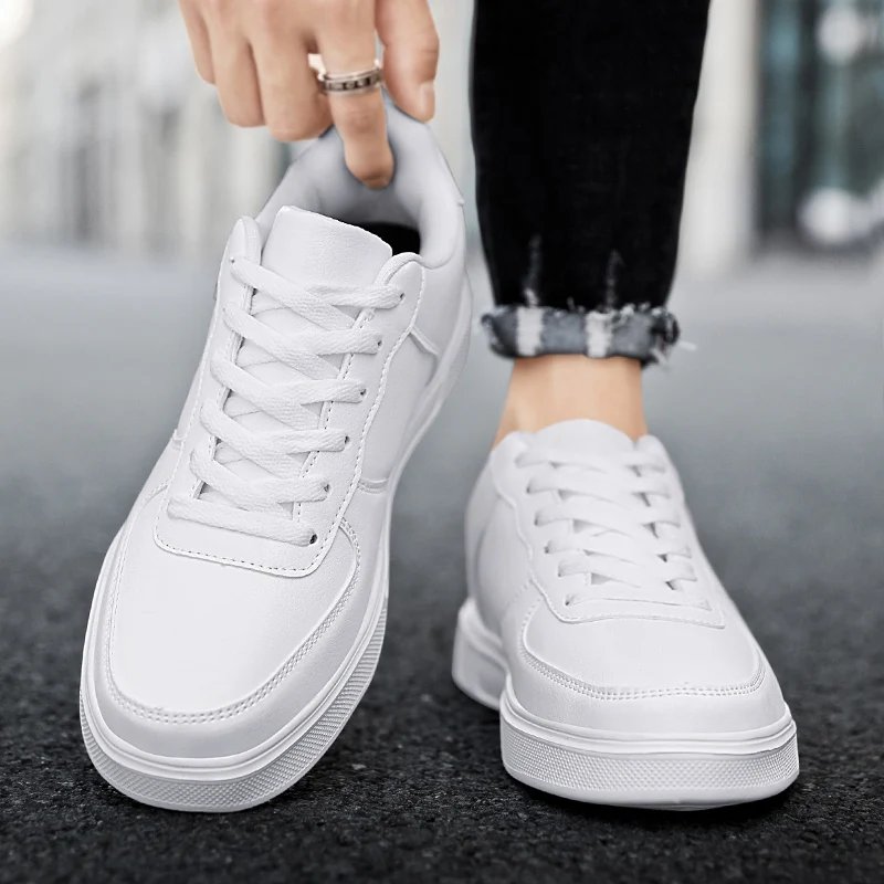 Classic White Sneakers for Men Women Comfort Leather Sneakers Skateboarding Sports Shoes Big Size 47 Men Trainers Basket Homme Classic White Sneakers for Men Women Comfort Leather Sneakers Skateboarding Sports Shoes Big Size 47 Men Trainers Basket Homme