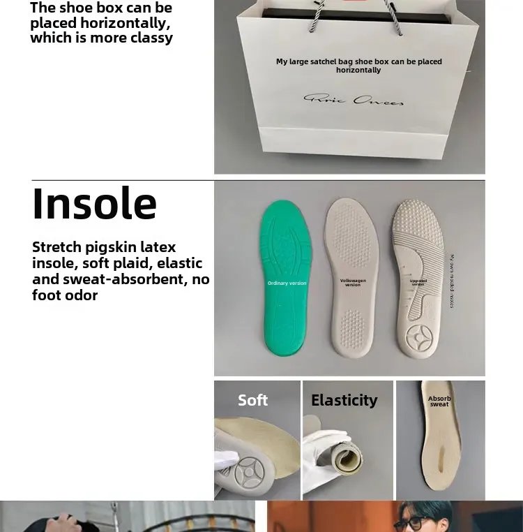 Brand Men Shoe Casual High Top Quality Women Sneaker Black Ankle Boot Geobasket Leather Owen Fashion Thick-sole Flat Zip Shoe