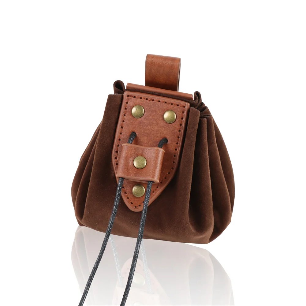 6PCS Medieval belt cosplay elf leaf embossed retro leather belt with potion glass magic bottle Viking knight Halloween belt